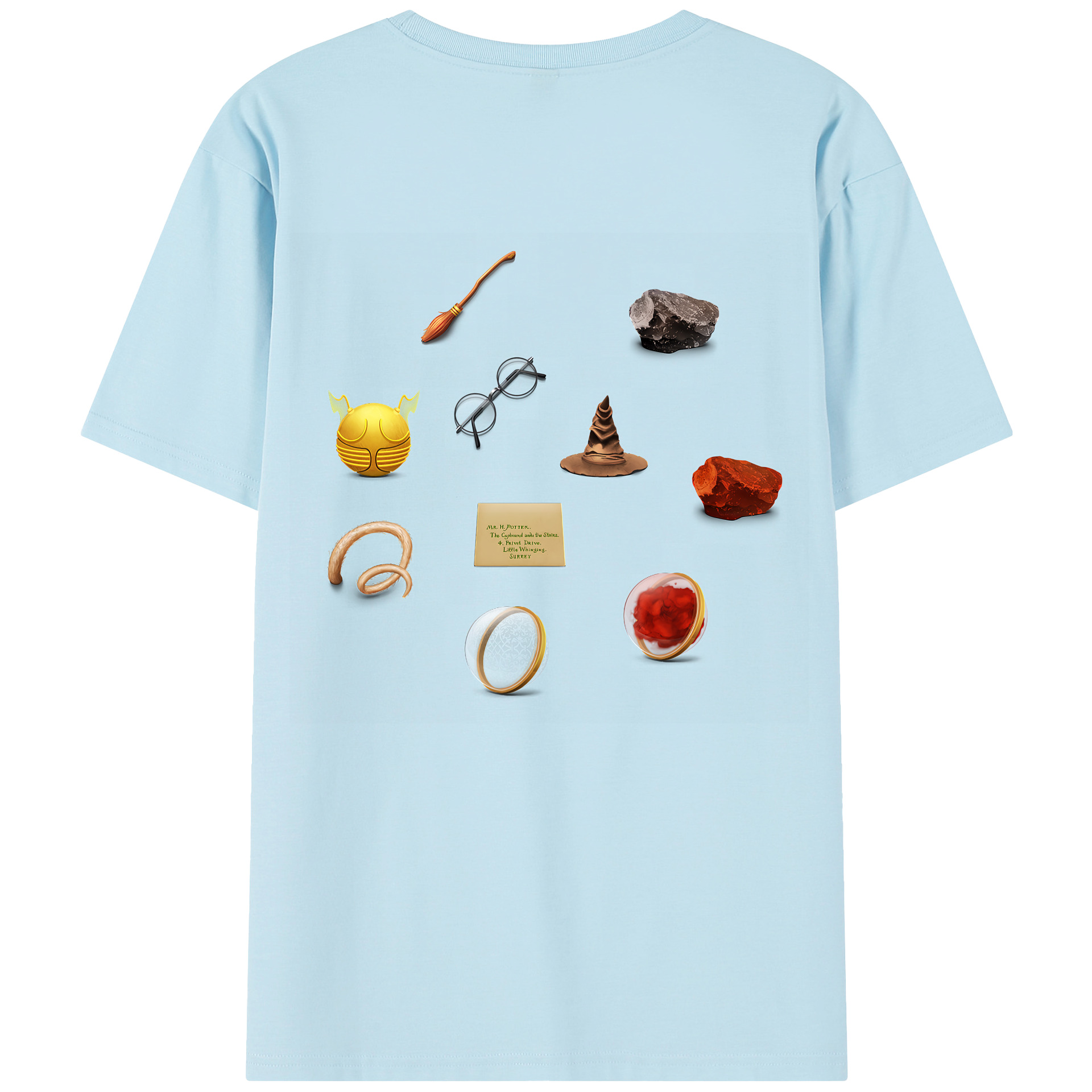 （画像用） Harry Potter ハリー・ポッターシリーズ 綿100％半袖Tシャツ（背面プリント）